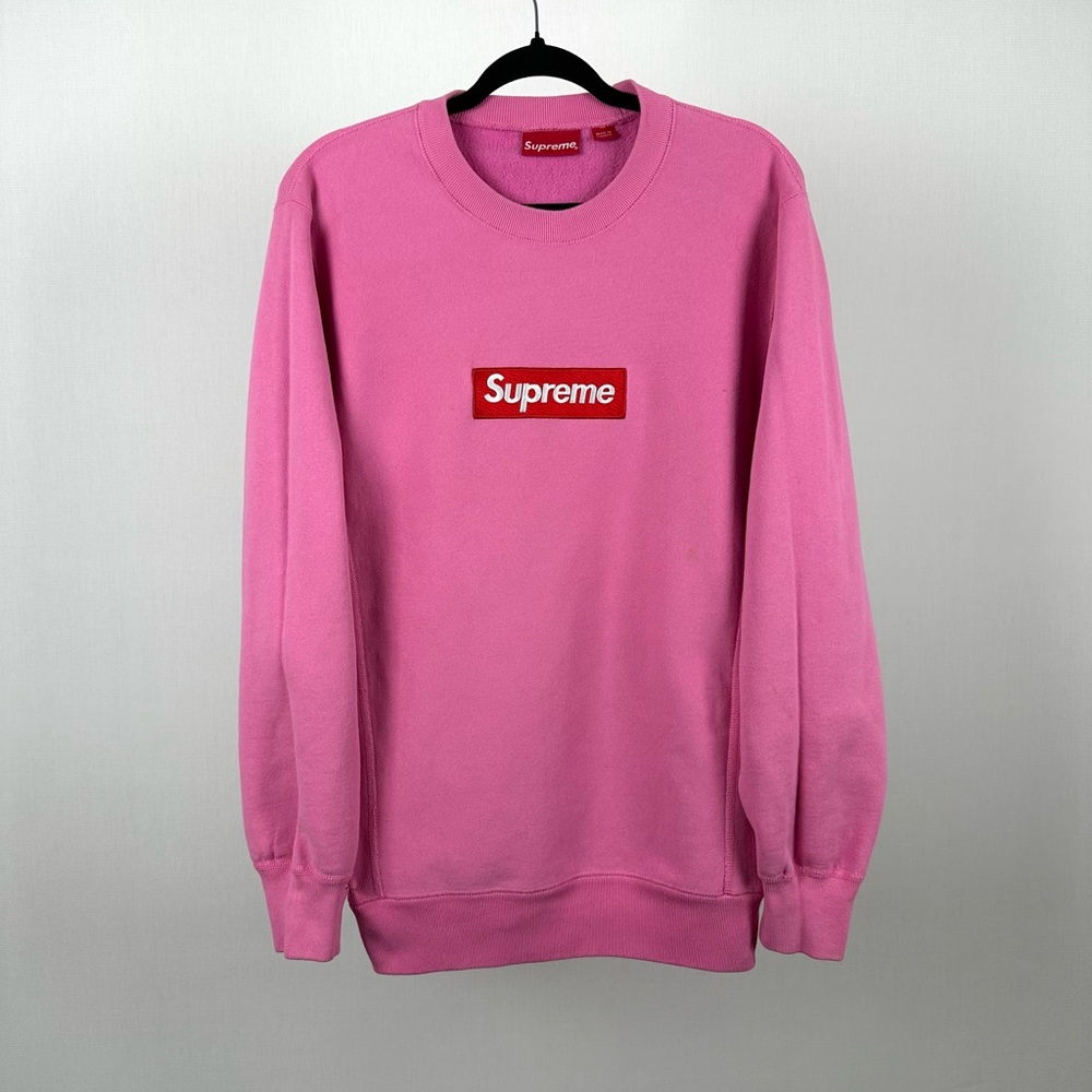 Supreme Box Logo Crewneck Sweatshirt Pink Size M